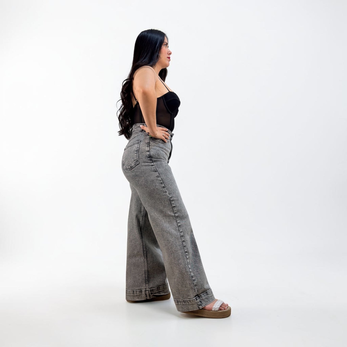 WIDE LEG PETITE / TONO GRIS