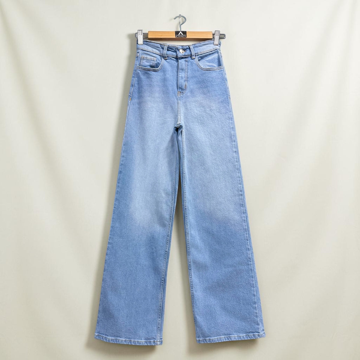 WIDE LEG CONFORT/ CELESTE CON SPLASH