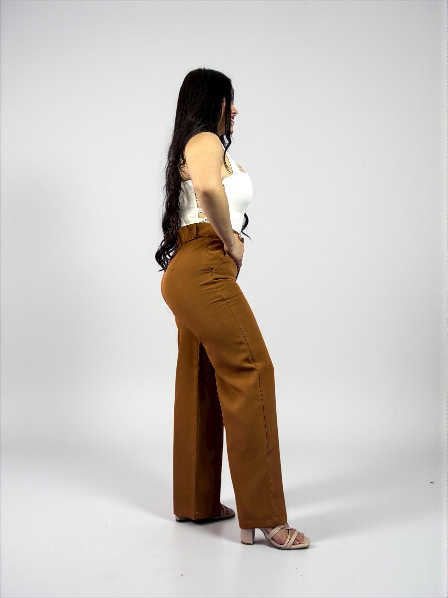 WIDE LEG SASTRE / TONO CAPUCHINO
