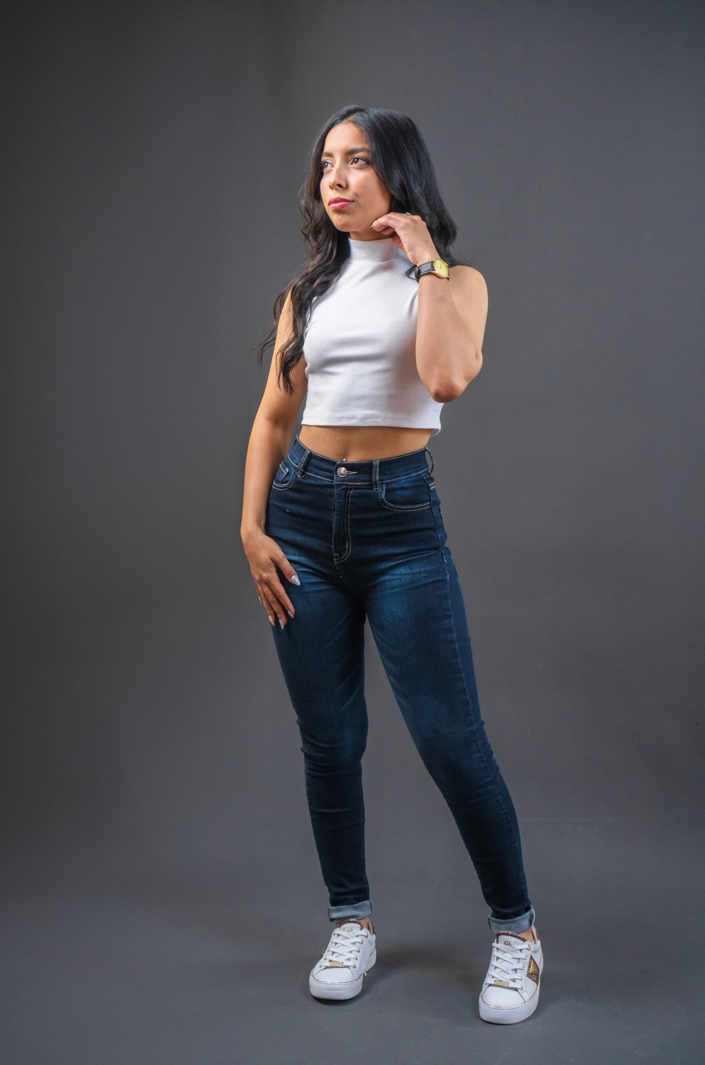 PANTALON STRETCH AZUL LLANO