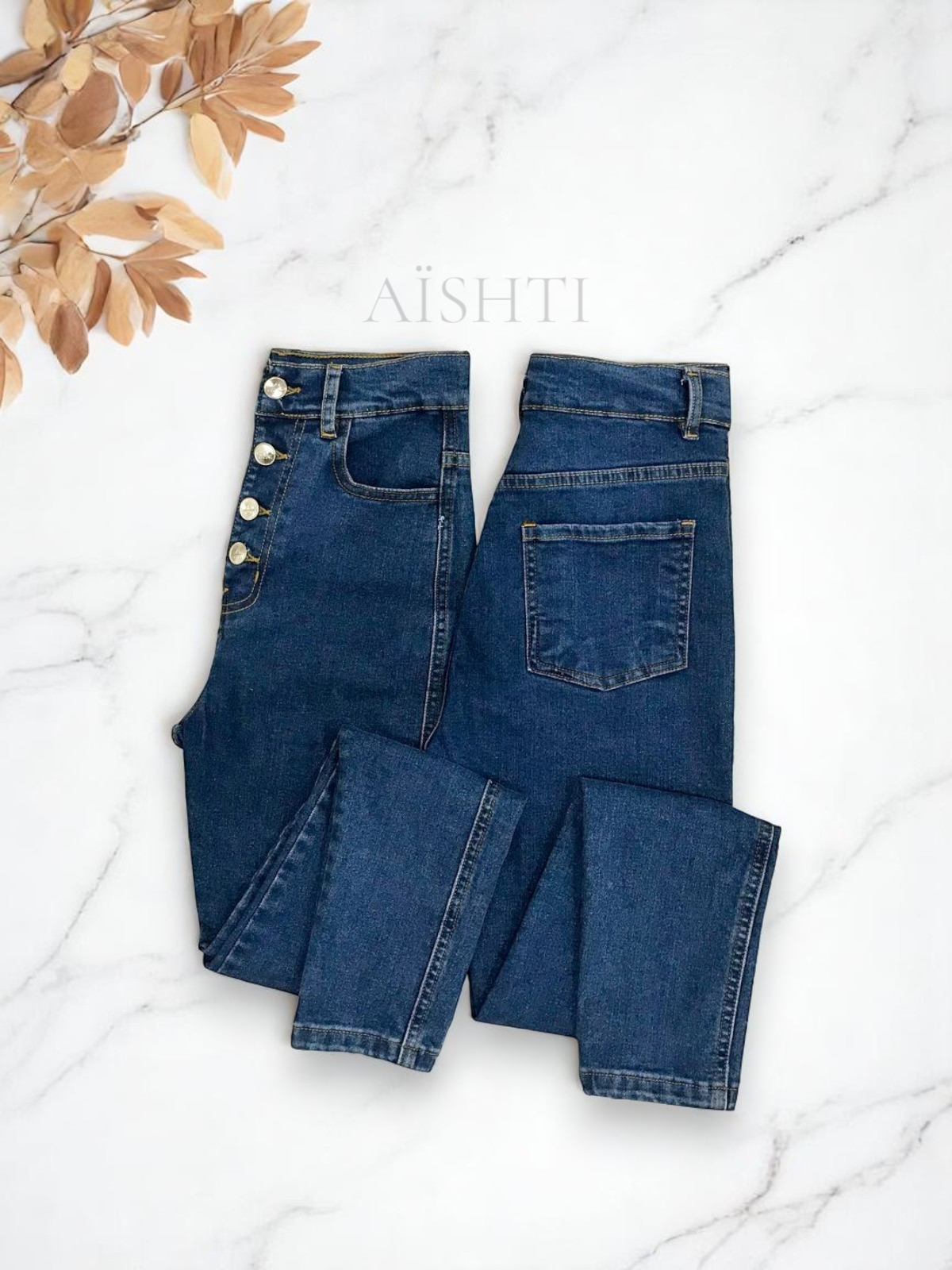 SKINNY DE 4 BOTONES / AZUL DEGRADADO