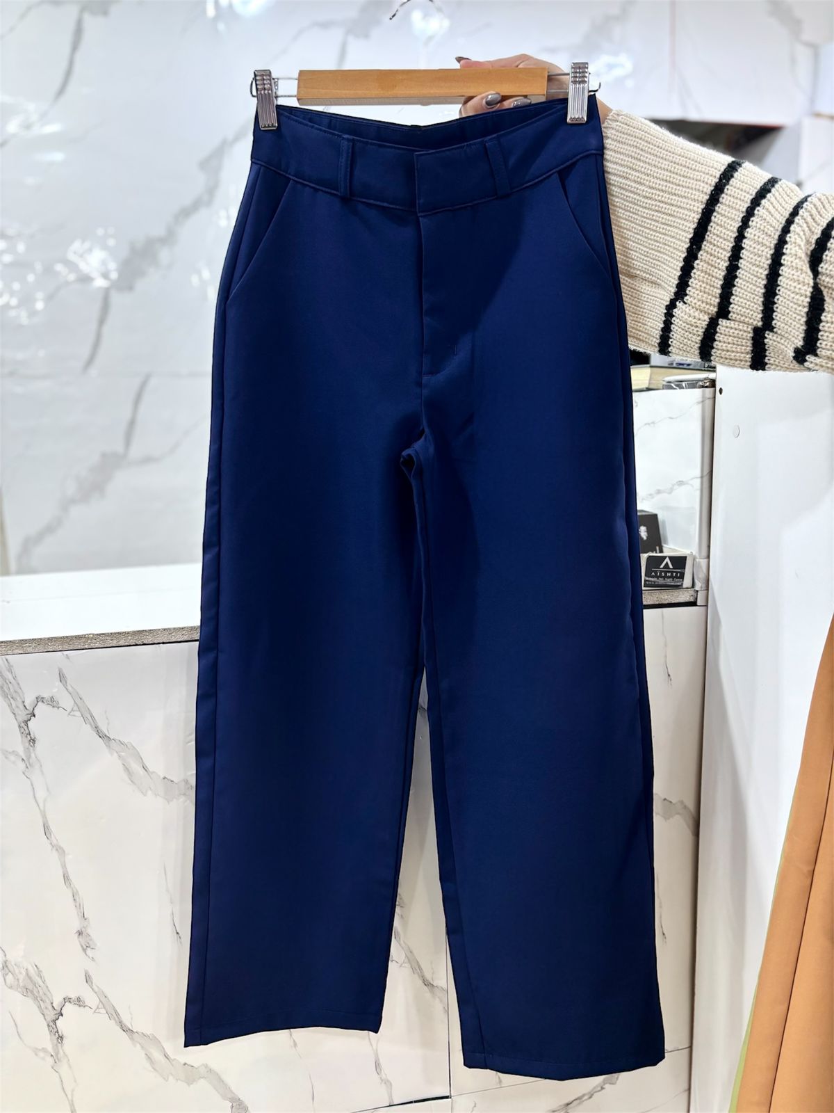 WIDE LEG SASTRE/ TONO AZUL MARINO