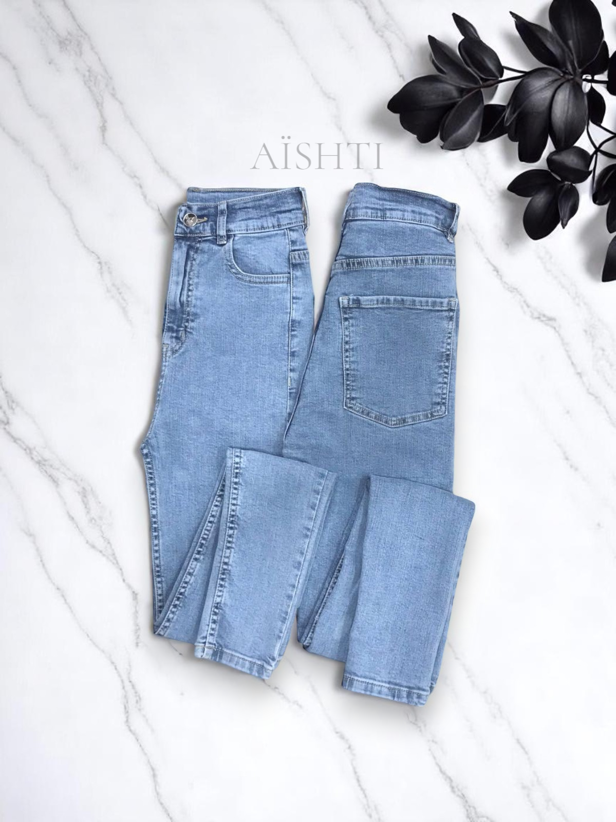 SKINNY JEANS LARGO / TONO CELESTE