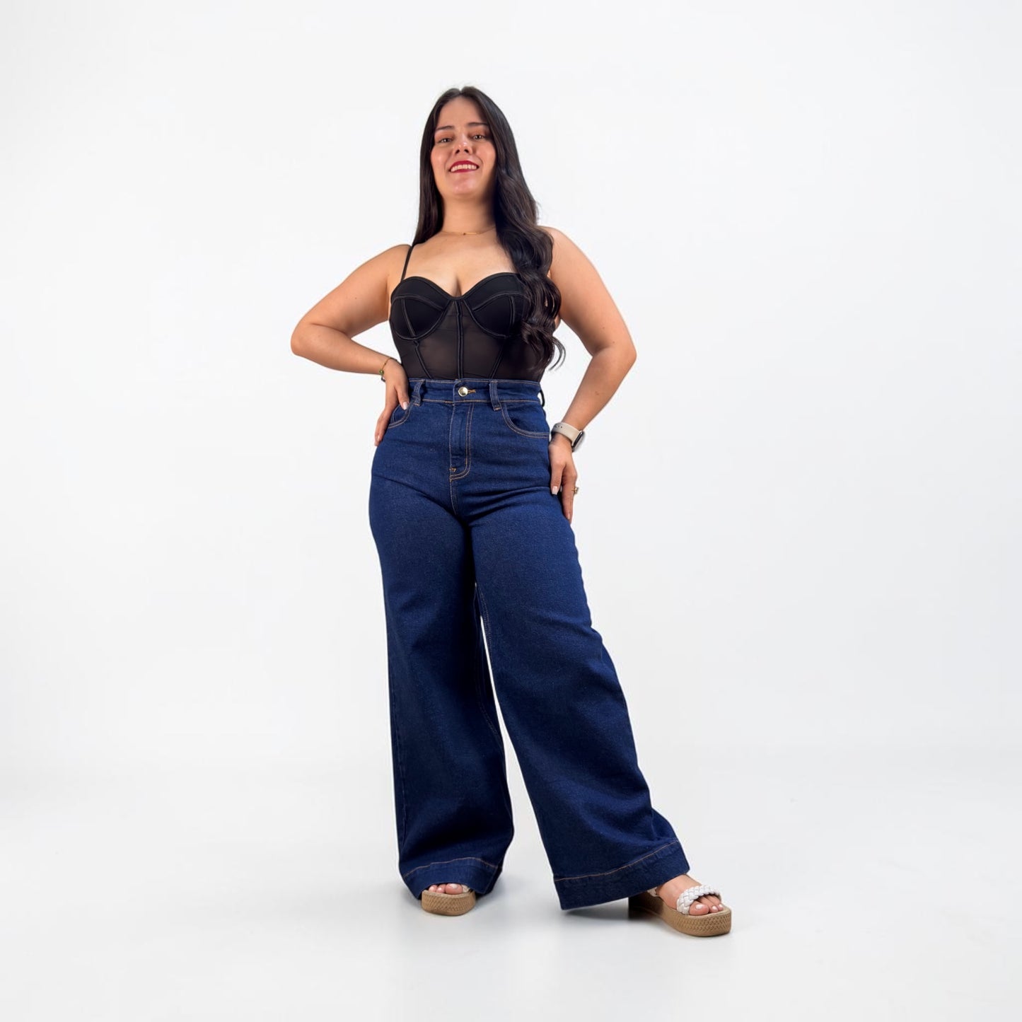 WIDE LEG PETITE / TONO AZUL DE MARINO