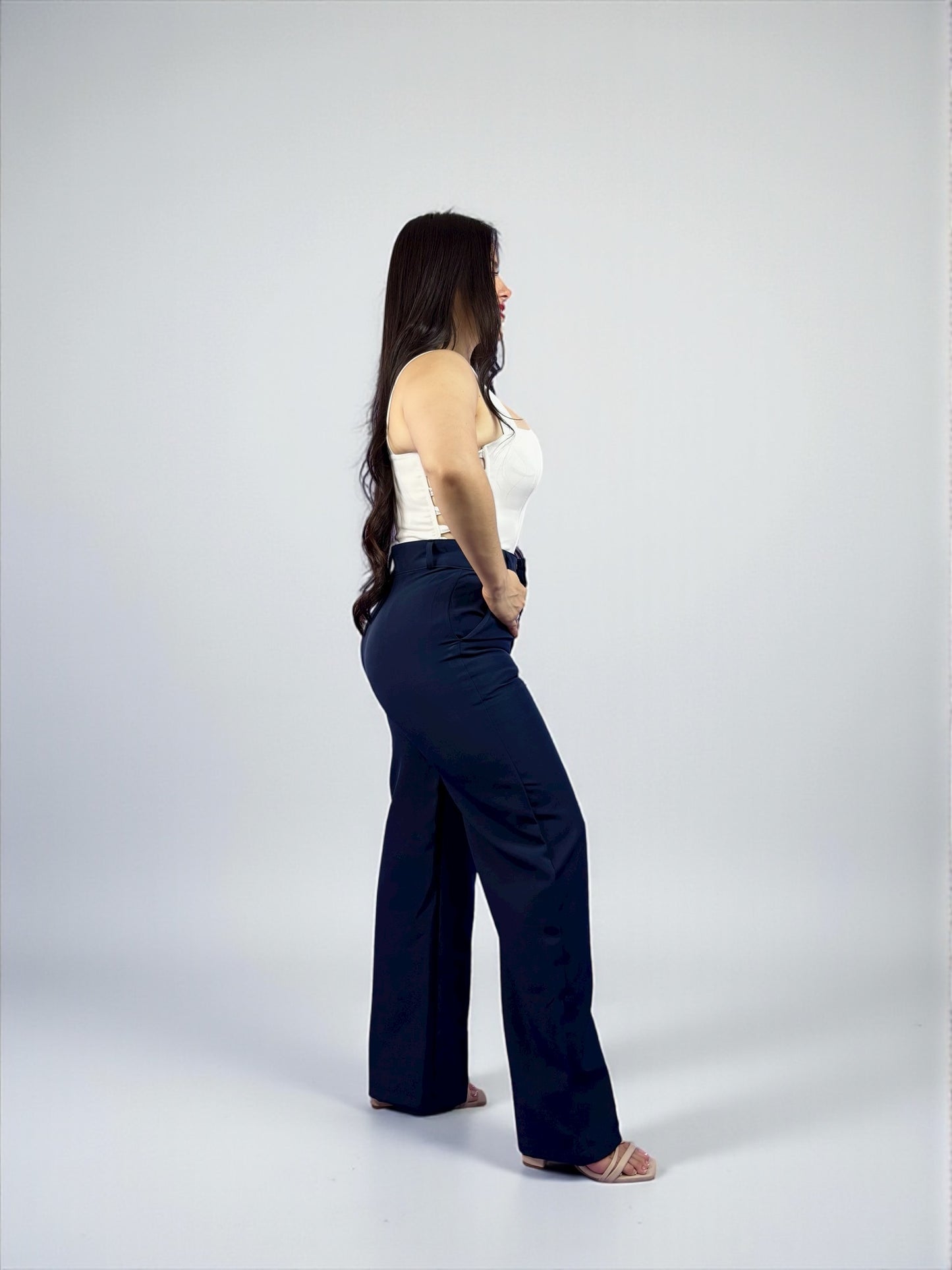 WIDE LEG SASTRE / TONO AZUL