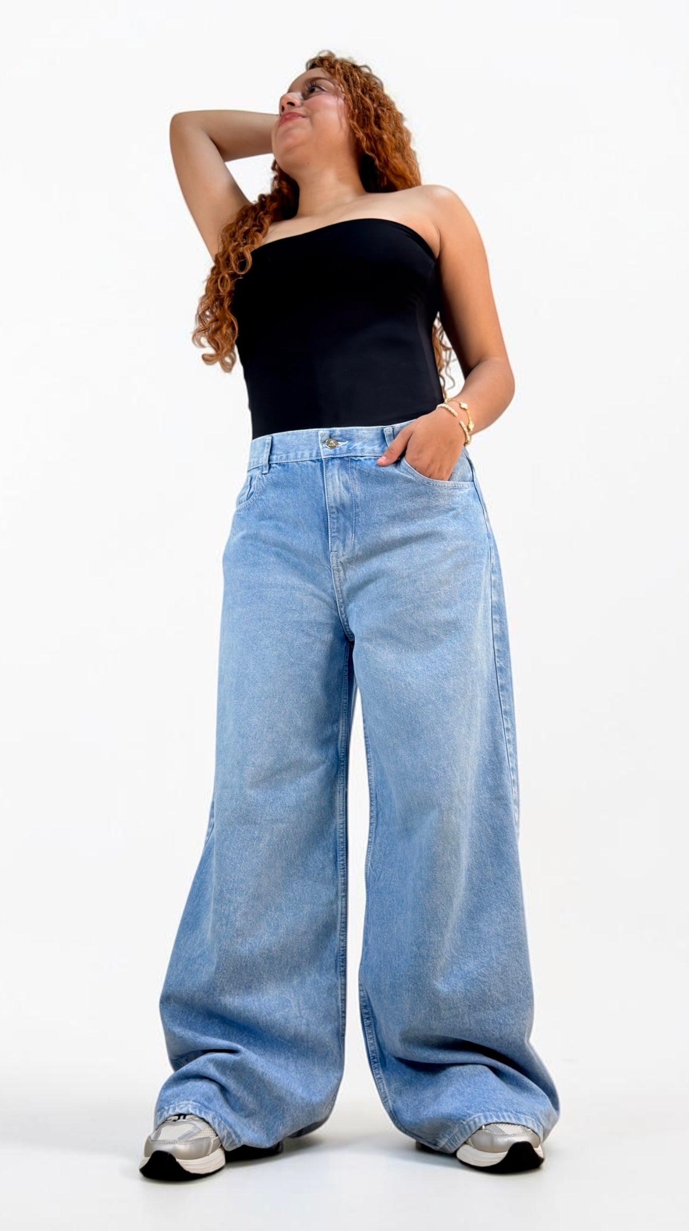 BAGGY JEANS / CELESTE CIELO LLANO