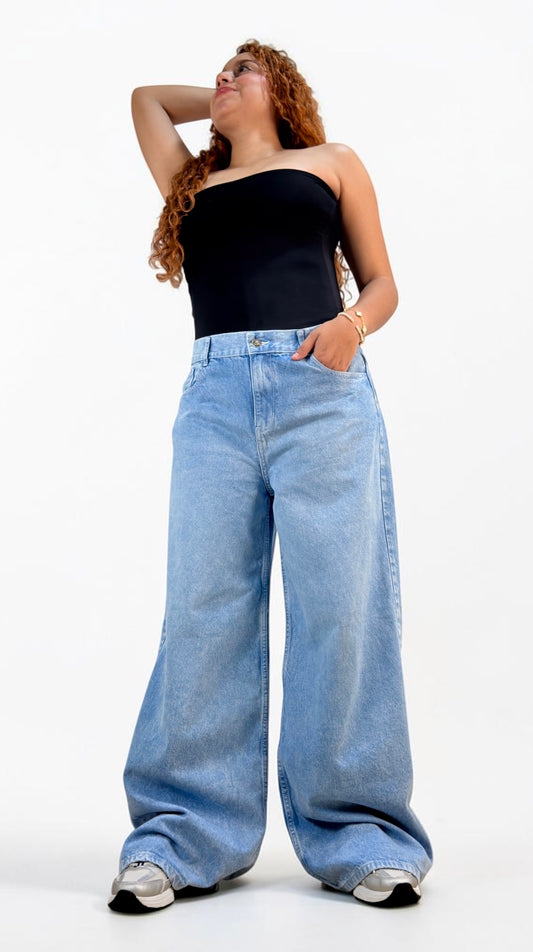 BAGGY JEANS / CELESTE CIELO LLANO