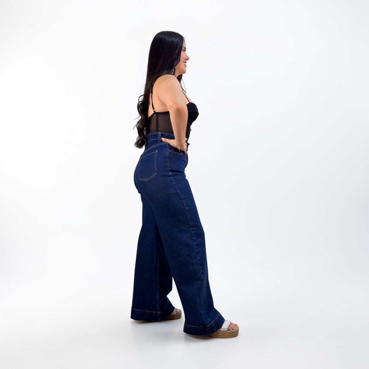 WIDE LEG PETITE / TONO AZUL DE MARINO