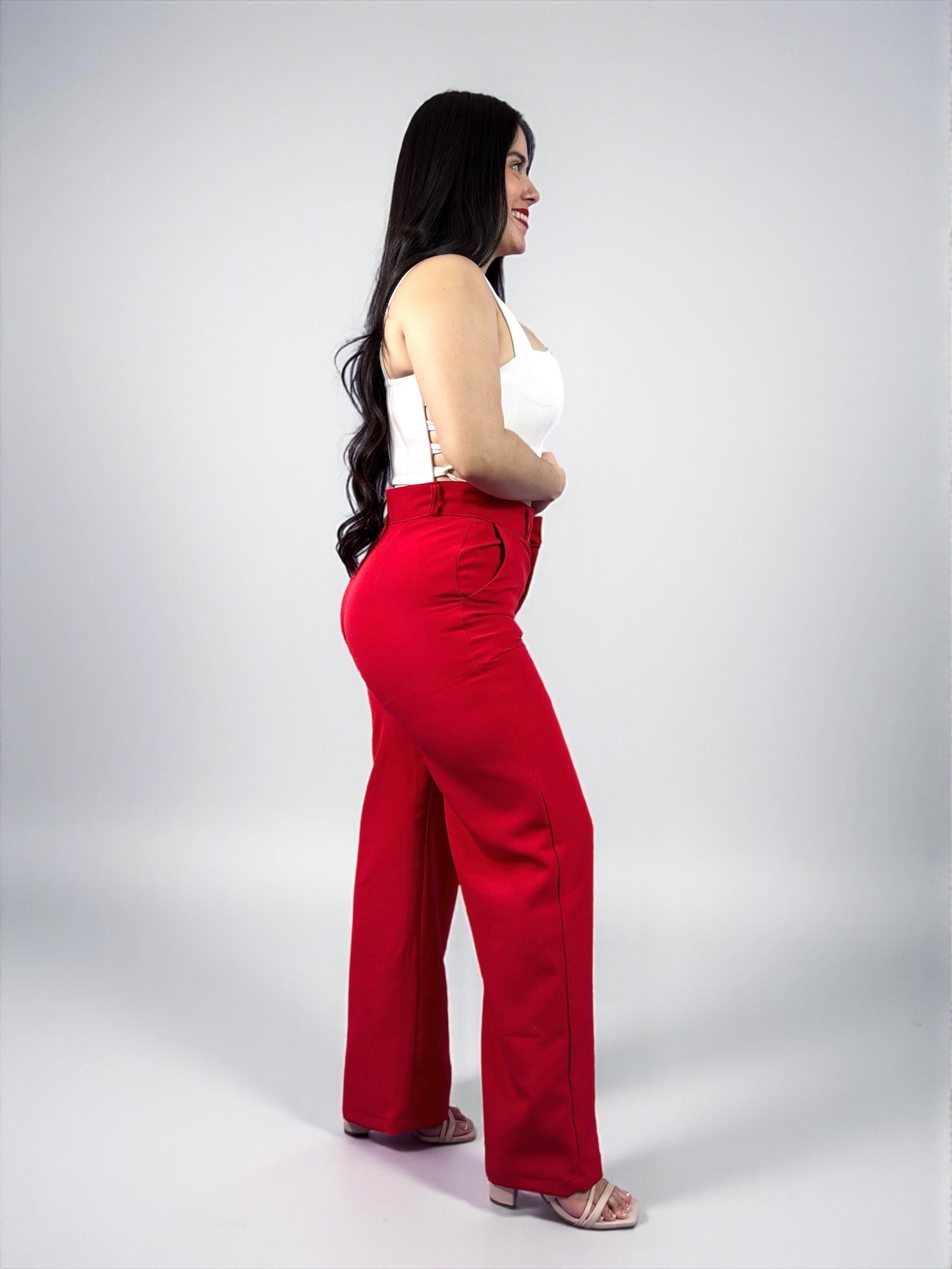 WIDE LEG SASTRE / TONO ROJO