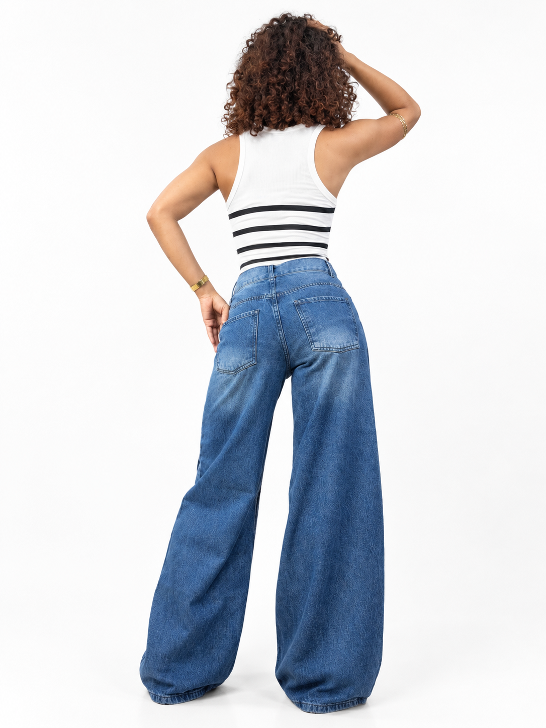 BAGGY JEANS / AZUL CON BIGOTE
