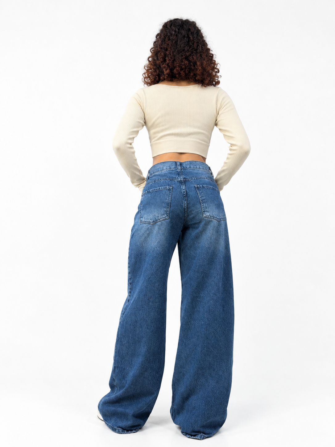 BAGGY JEANS / AZUL CON BIGOTE