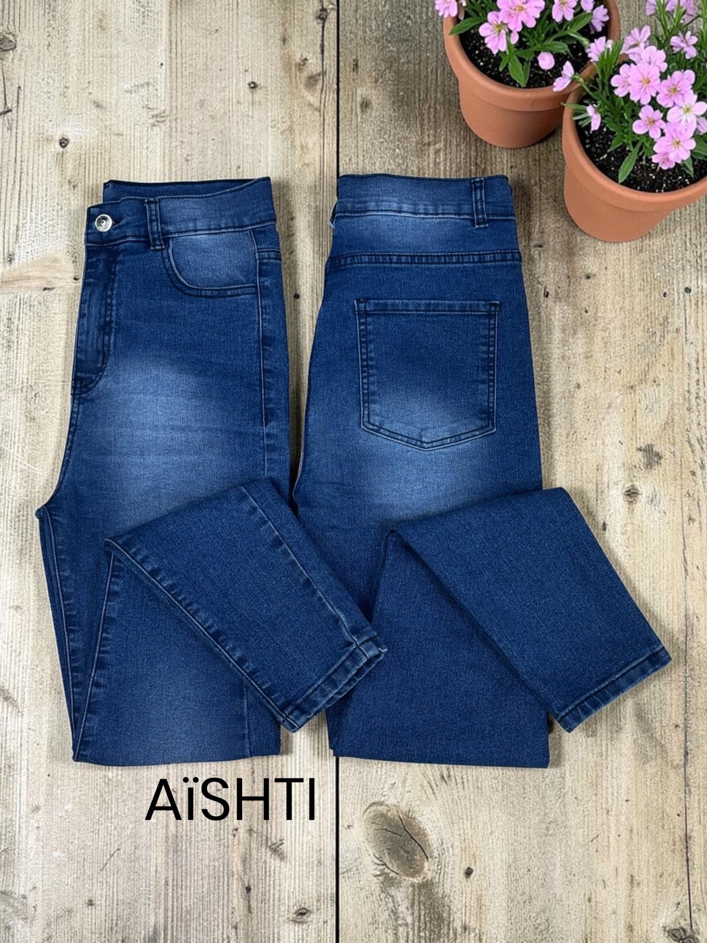 SKINNY JEANS / TONO AZUL CON BIGOTE