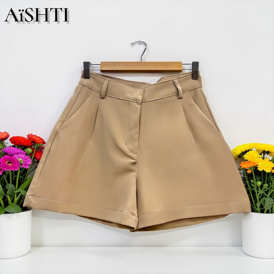 SHORT TELA/ SASTRE : TONO BEIGE
