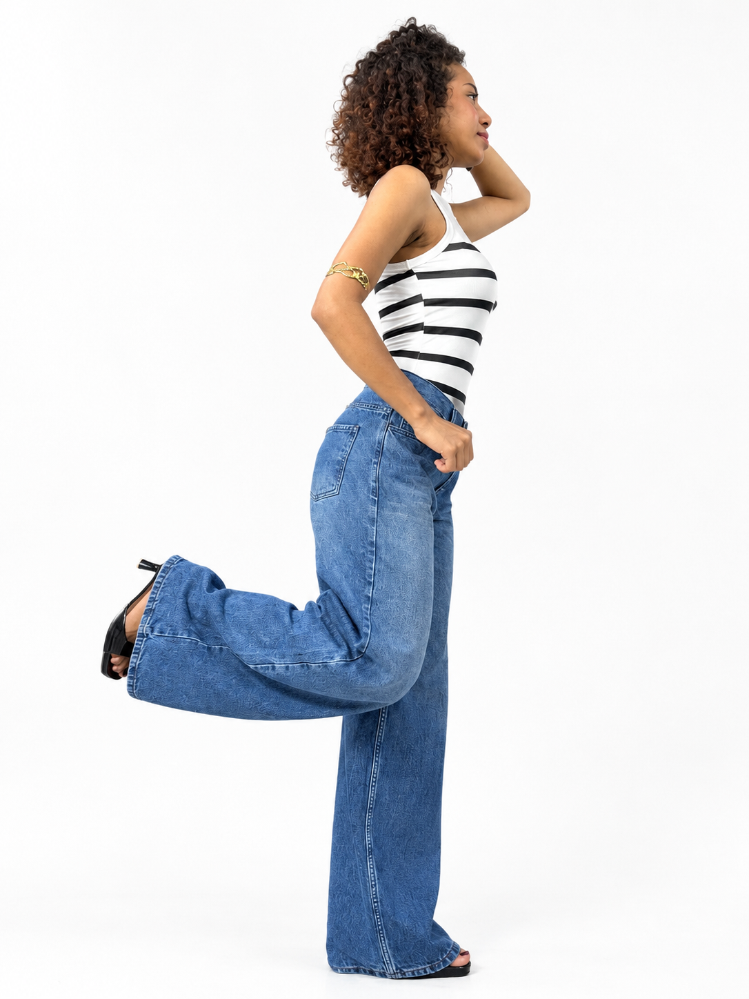 BAGGY JEANS / AZUL CON BIGOTE