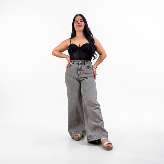 WIDE LEG PETITE / TONO GRIS