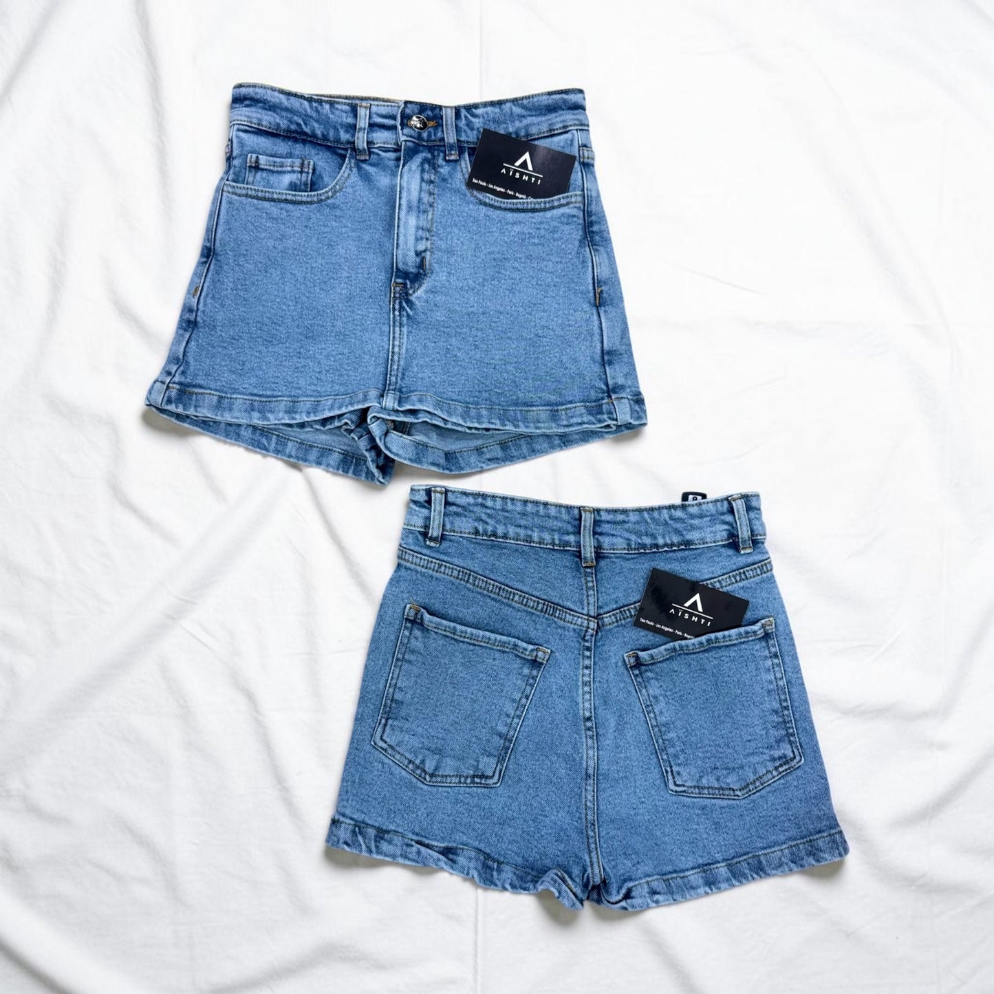 FALDA SHORT ISA/ TONO CELESTE