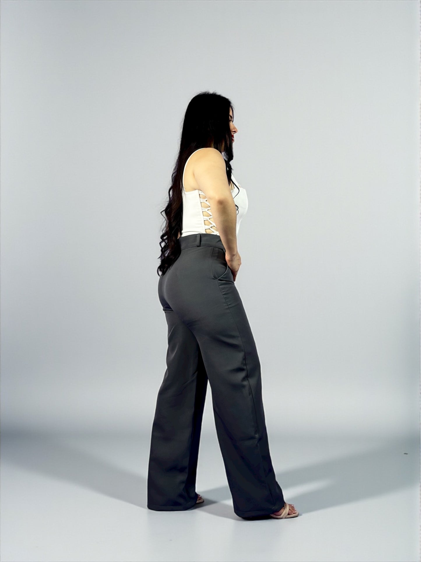 WIDE LEG SASTRE /TONO PLOMO