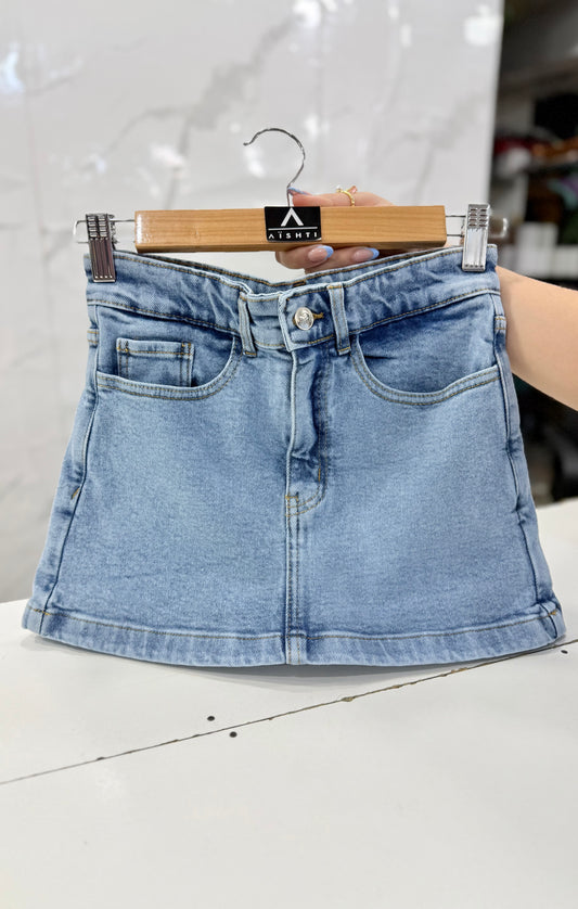 FALDA SHORT ISA/ TONO CELESTE