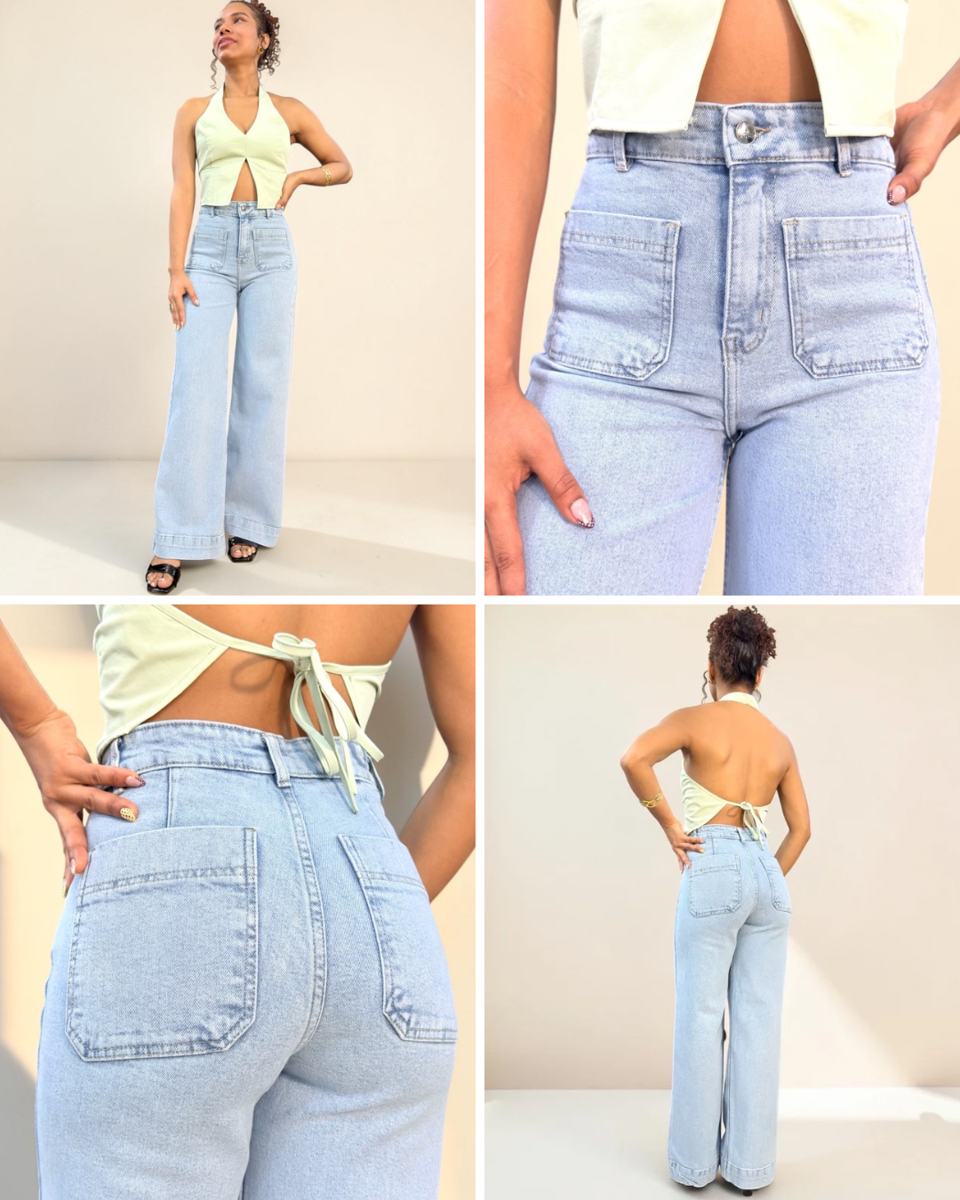 WIDE LEG MANGO/ TONO HIELO