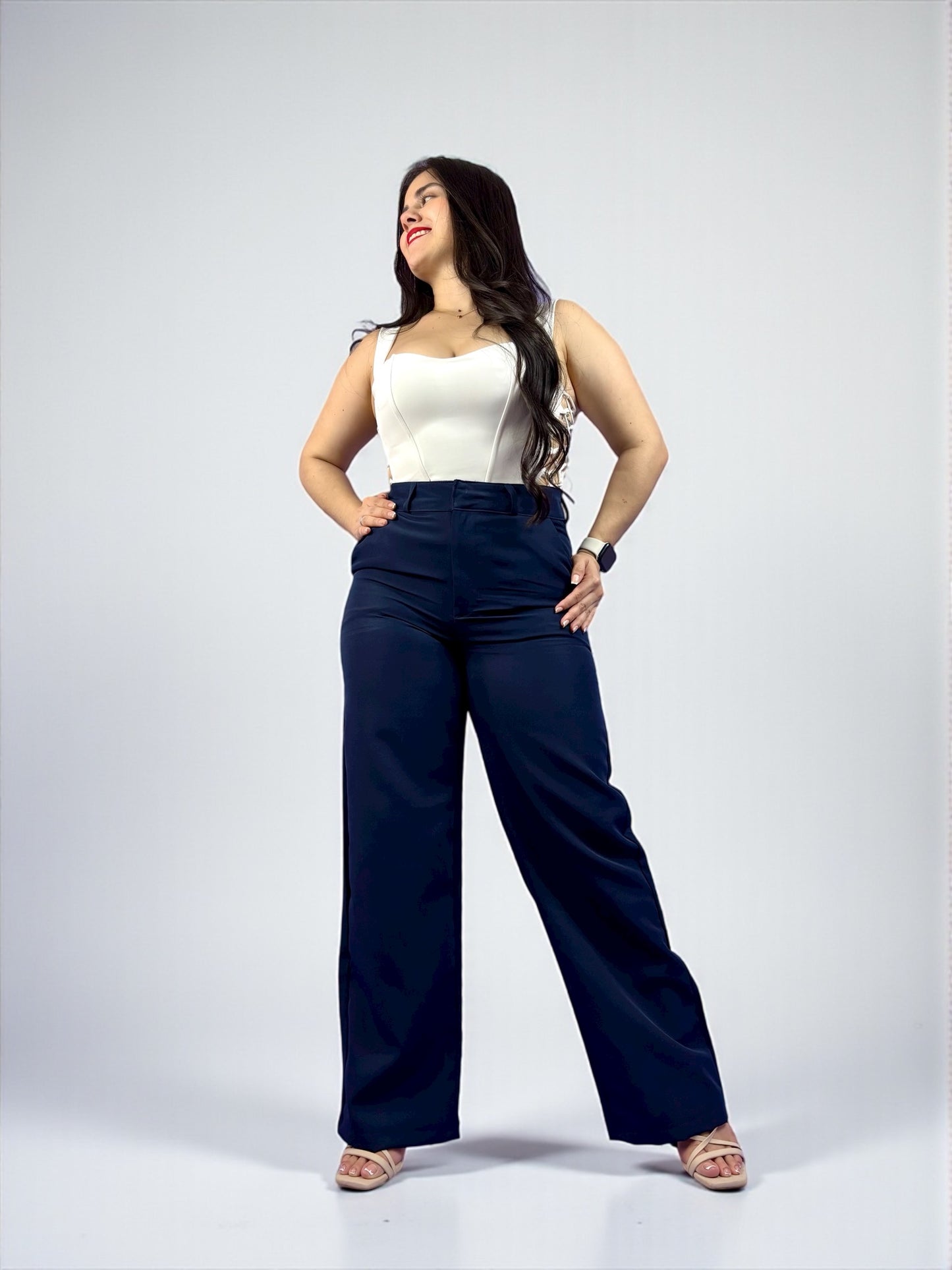 WIDE LEG SASTRE / TONO AZUL