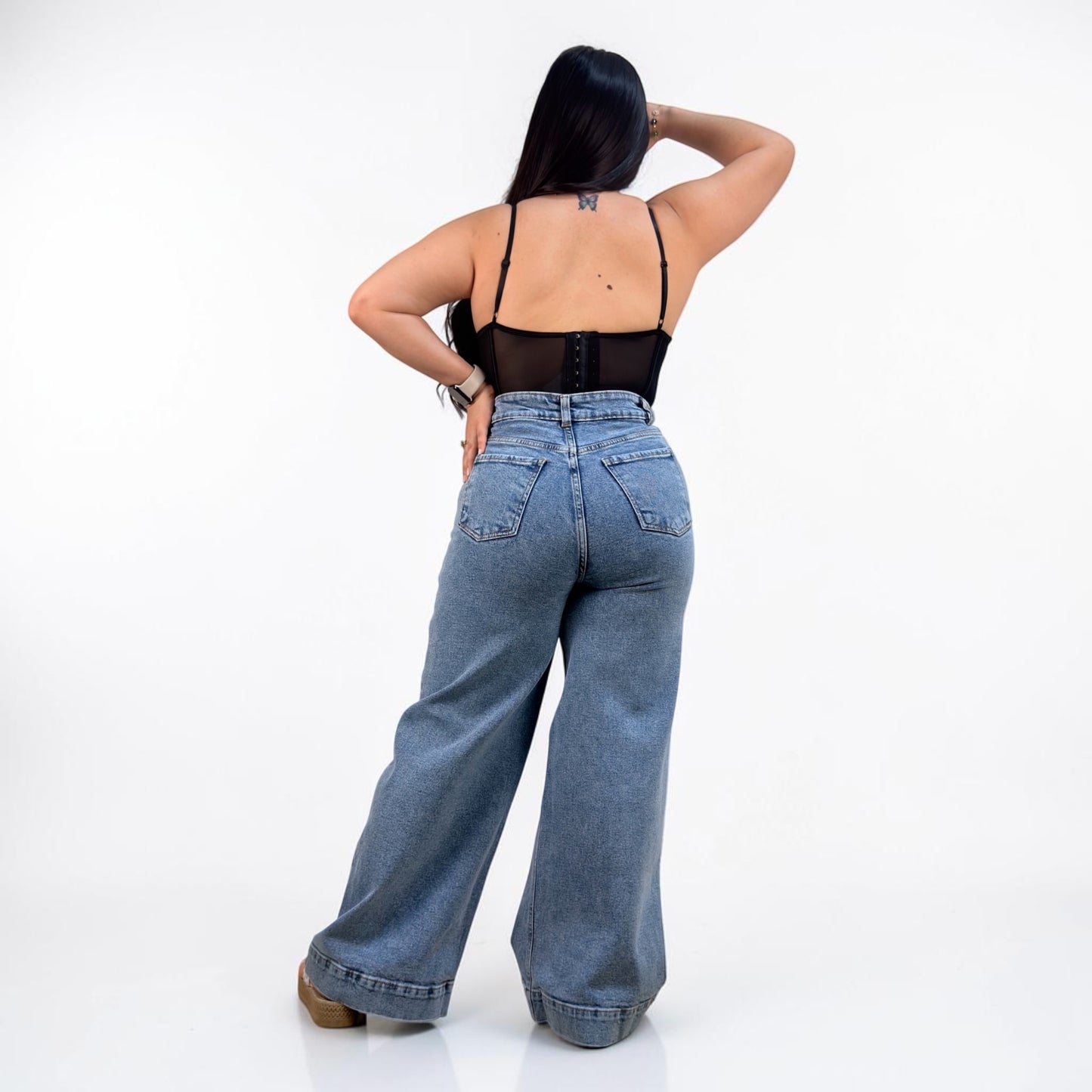 WIDE LEG PETITE / AZUL PERLADO