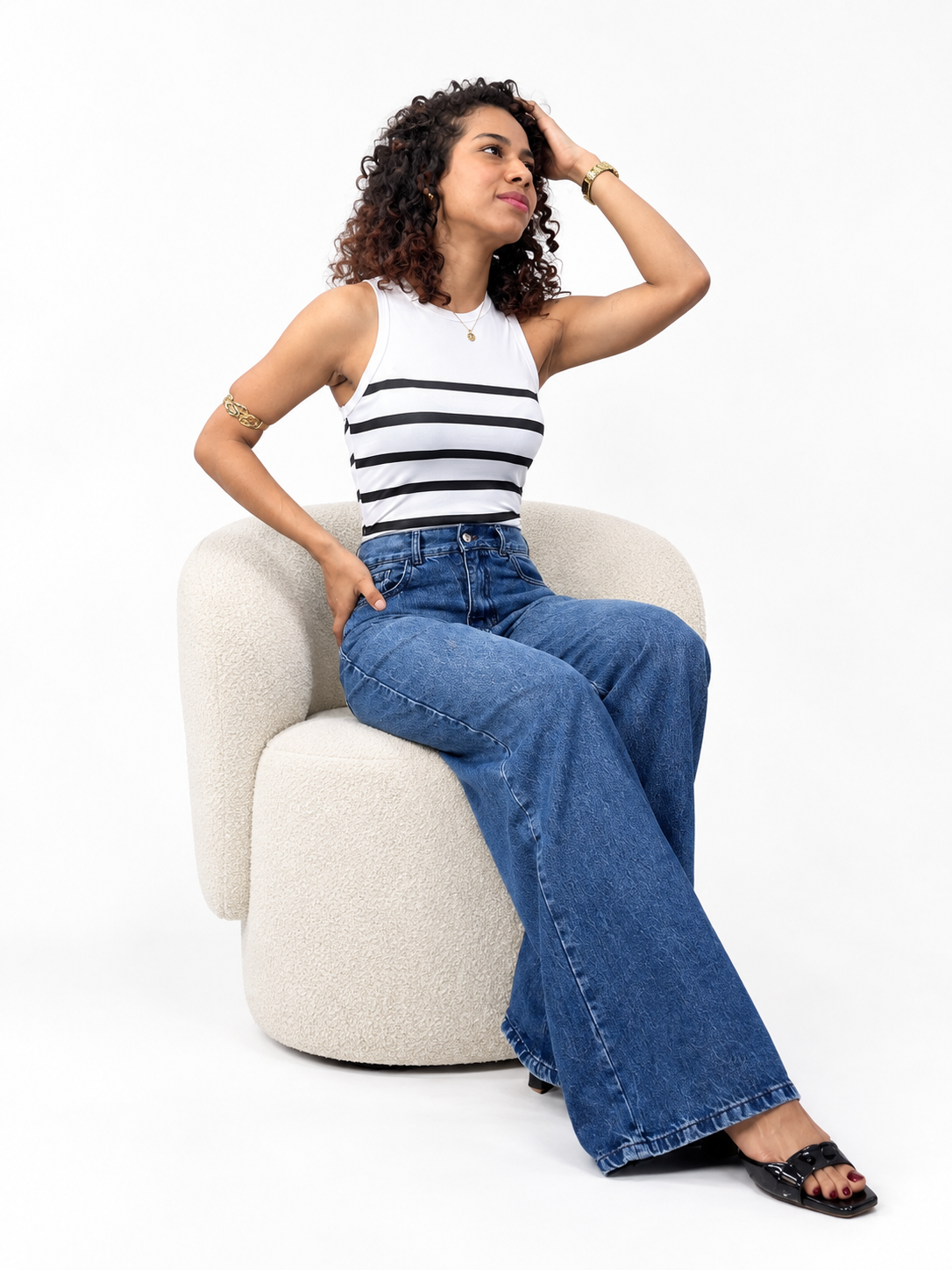 BAGGY JEANS / AZUL CON BIGOTE