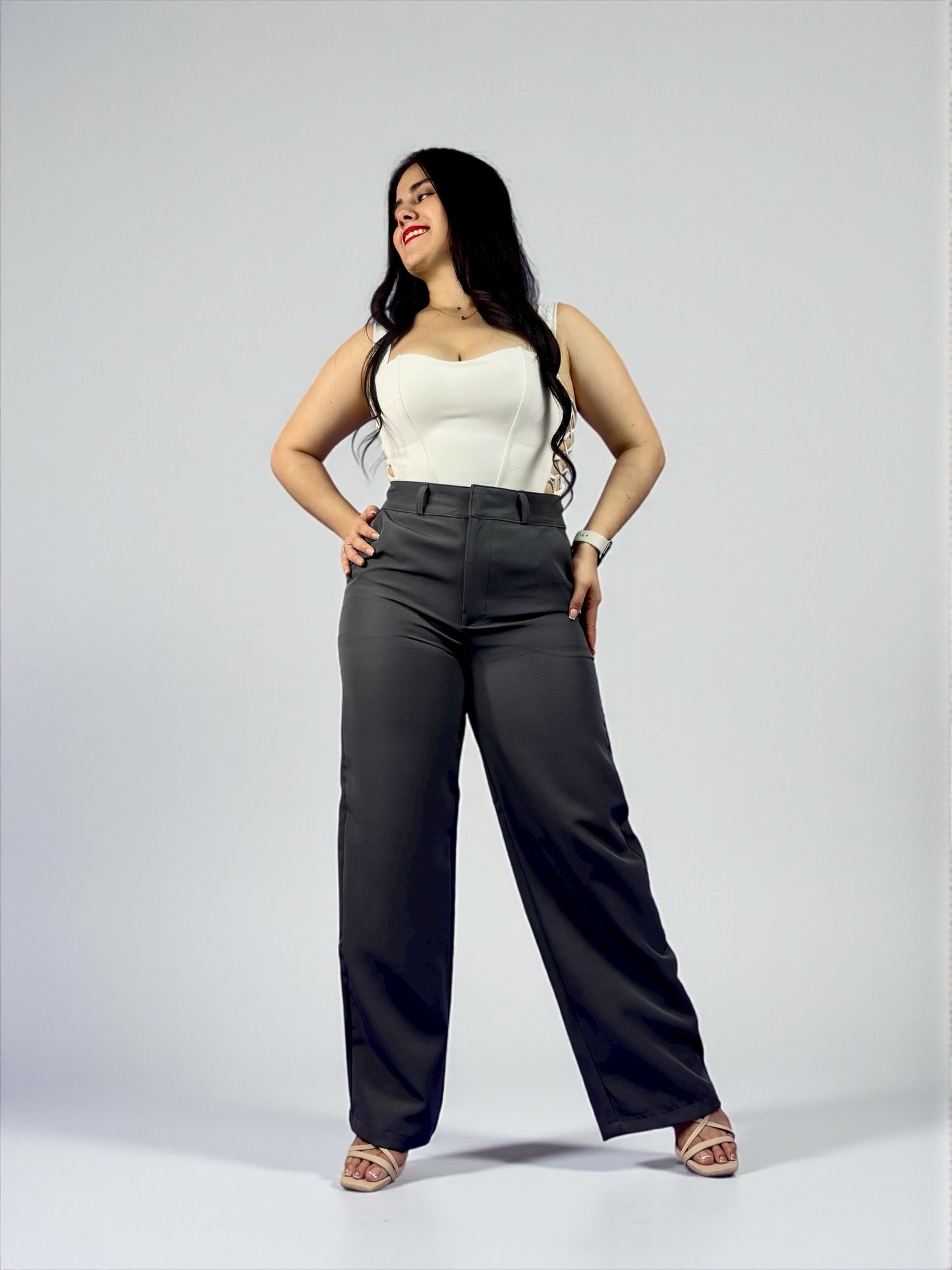 WIDE LEG SASTRE /TONO PLOMO