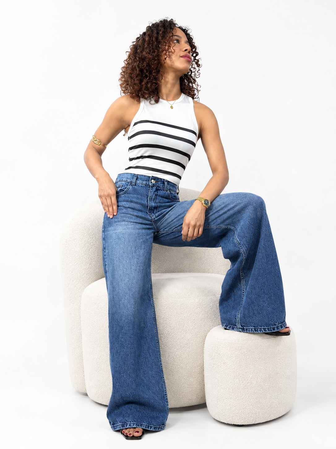 BAGGY JEANS / AZUL CON BIGOTE