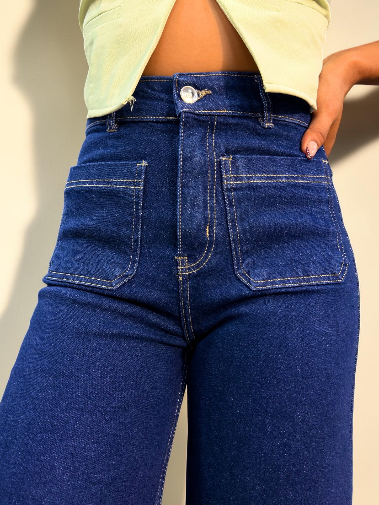 WIDE LEG MANGO / AZUL MARINO