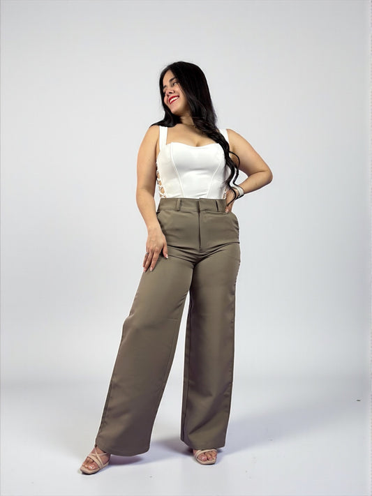 WIDE LEG SASTRE / TONO TAUPE