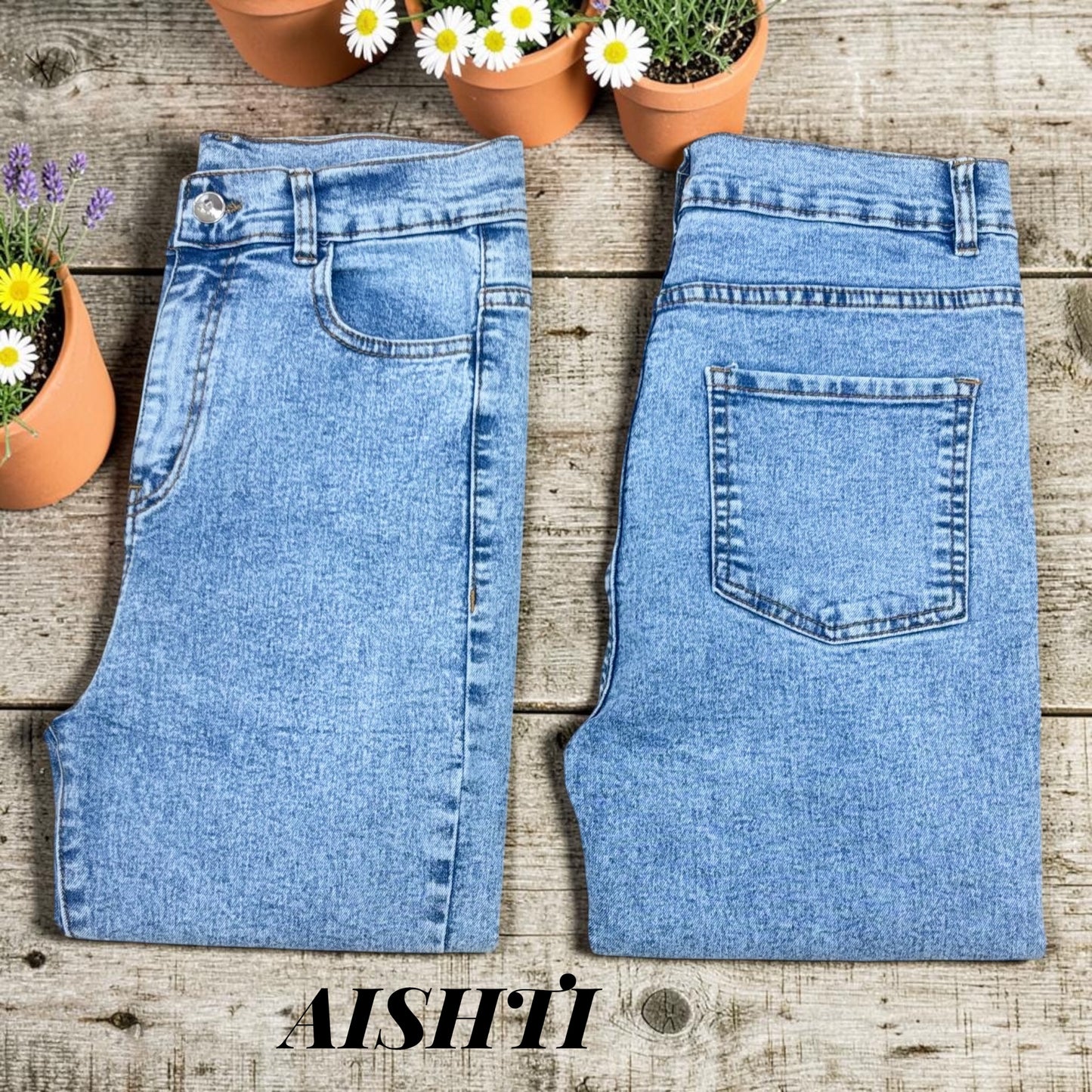 SKINNY JEANS / TONO HIELO CON HUECO EN LA RODILLA
