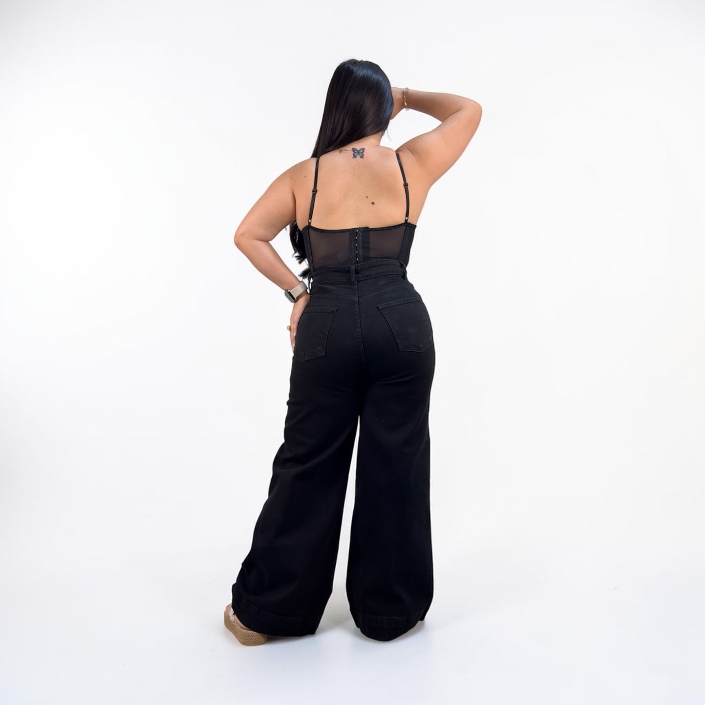 WIDE LEG PETITE / TONO NEGRO