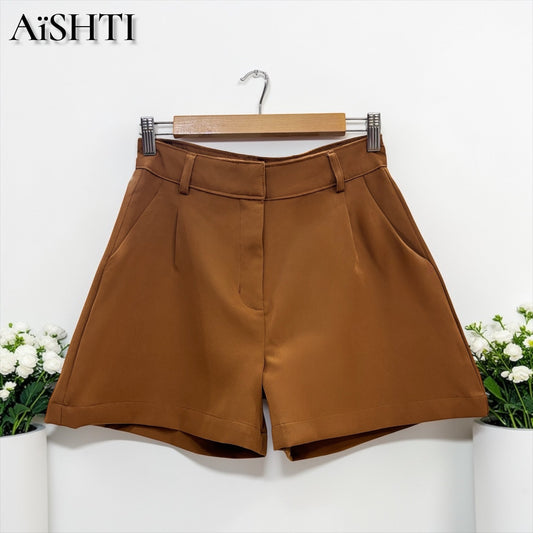 SHORT TELA / SASTRE: TONO CAPUCHINO
