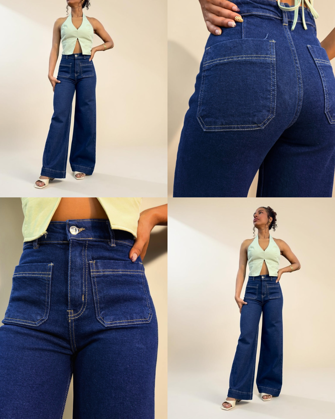 WIDE LEG MANGO / AZUL MARINO