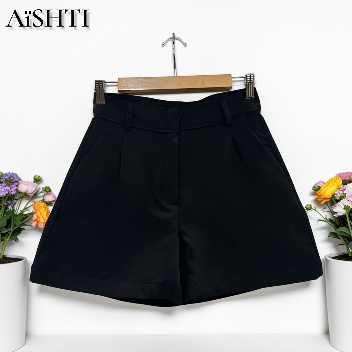 SHORT TELA/ SASTRE : TONO NEGRO