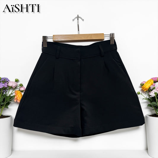 SHORT TELA/ SASTRE : TONO NEGRO