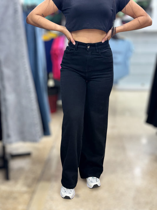 WIDE LEG CONFORT/ NEGRO