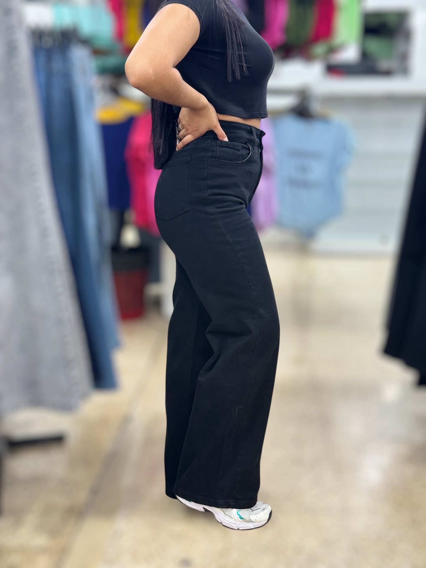 WIDE LEG CONFORT/ NEGRO