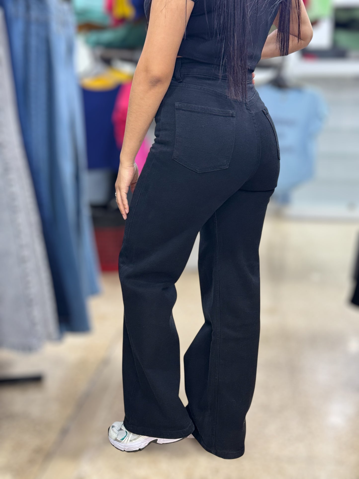 WIDE LEG CONFORT/ NEGRO