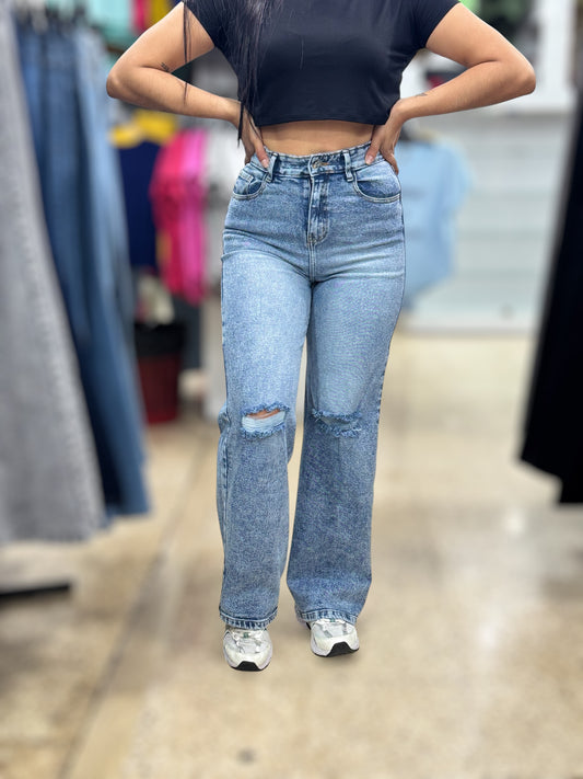 WIDE LEG CONFORT/ DEGRADADO CON HUECO