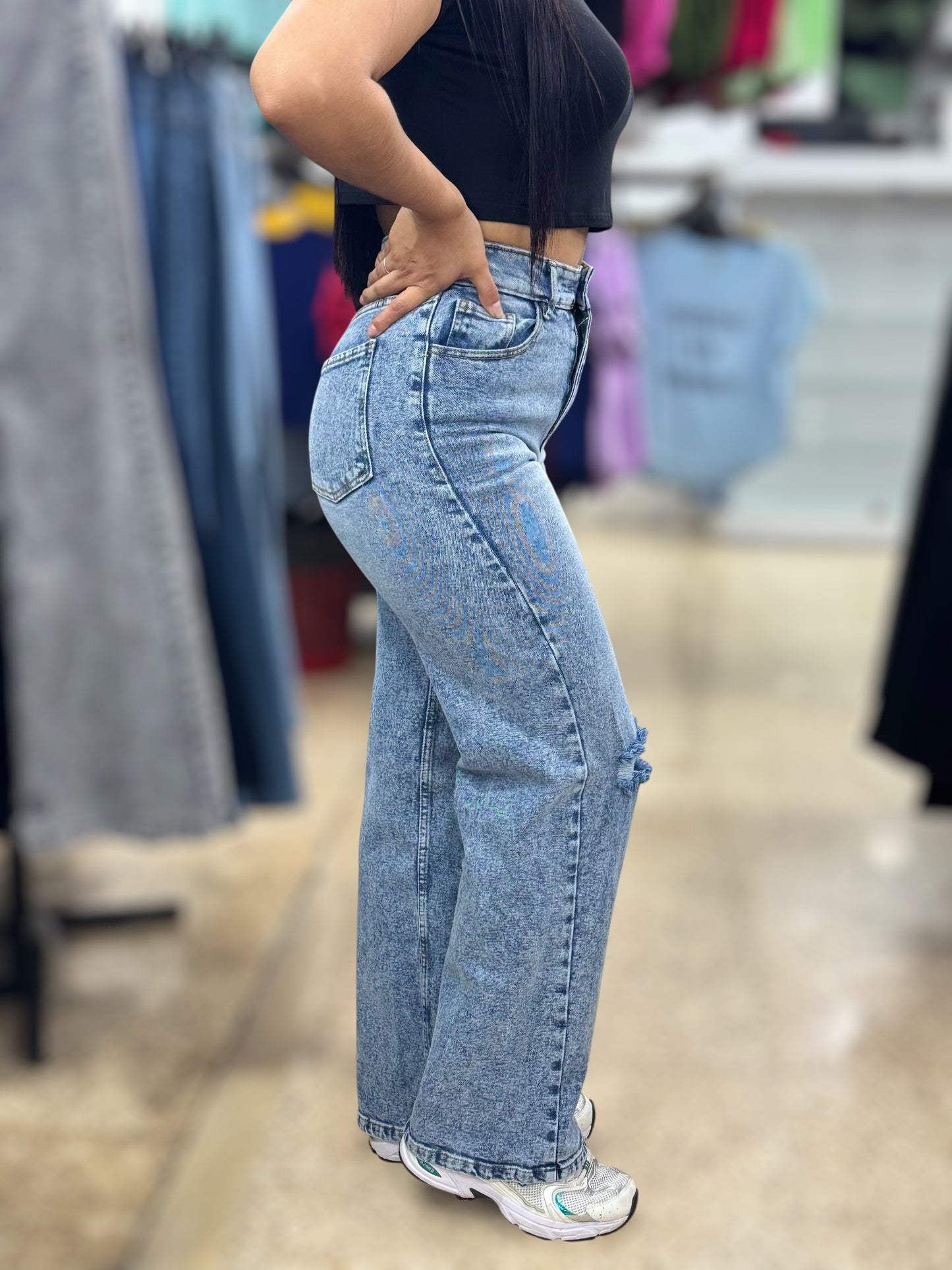 WIDE LEG CONFORT/ DEGRADADO CON HUECO