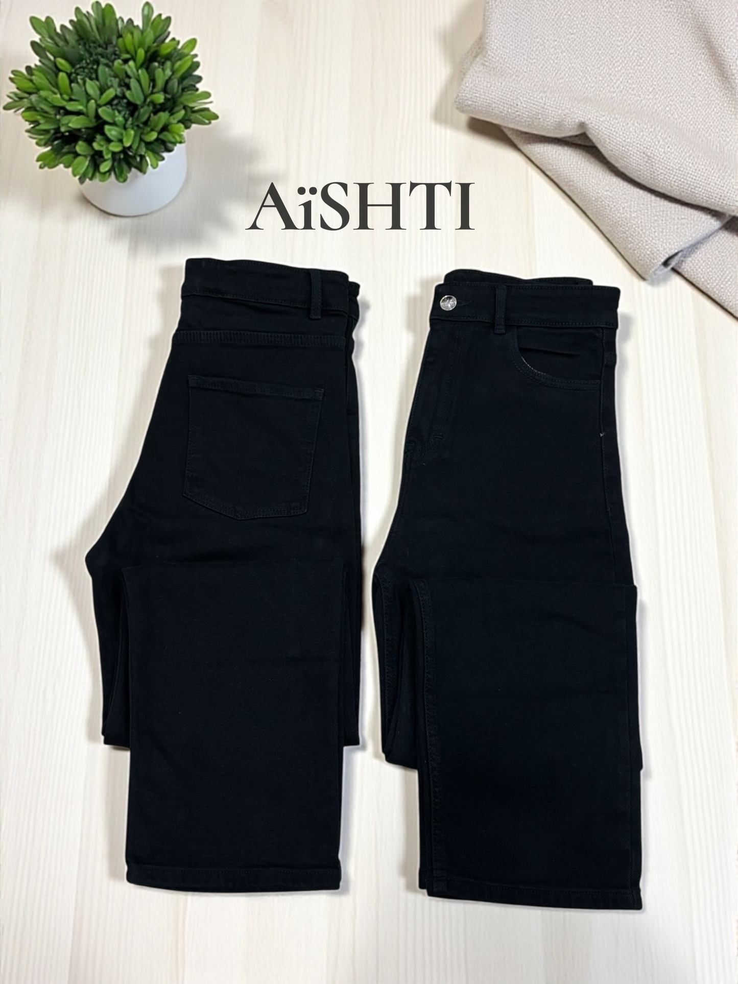 MOM'S JEANS CONFORT / TONO NEGRO