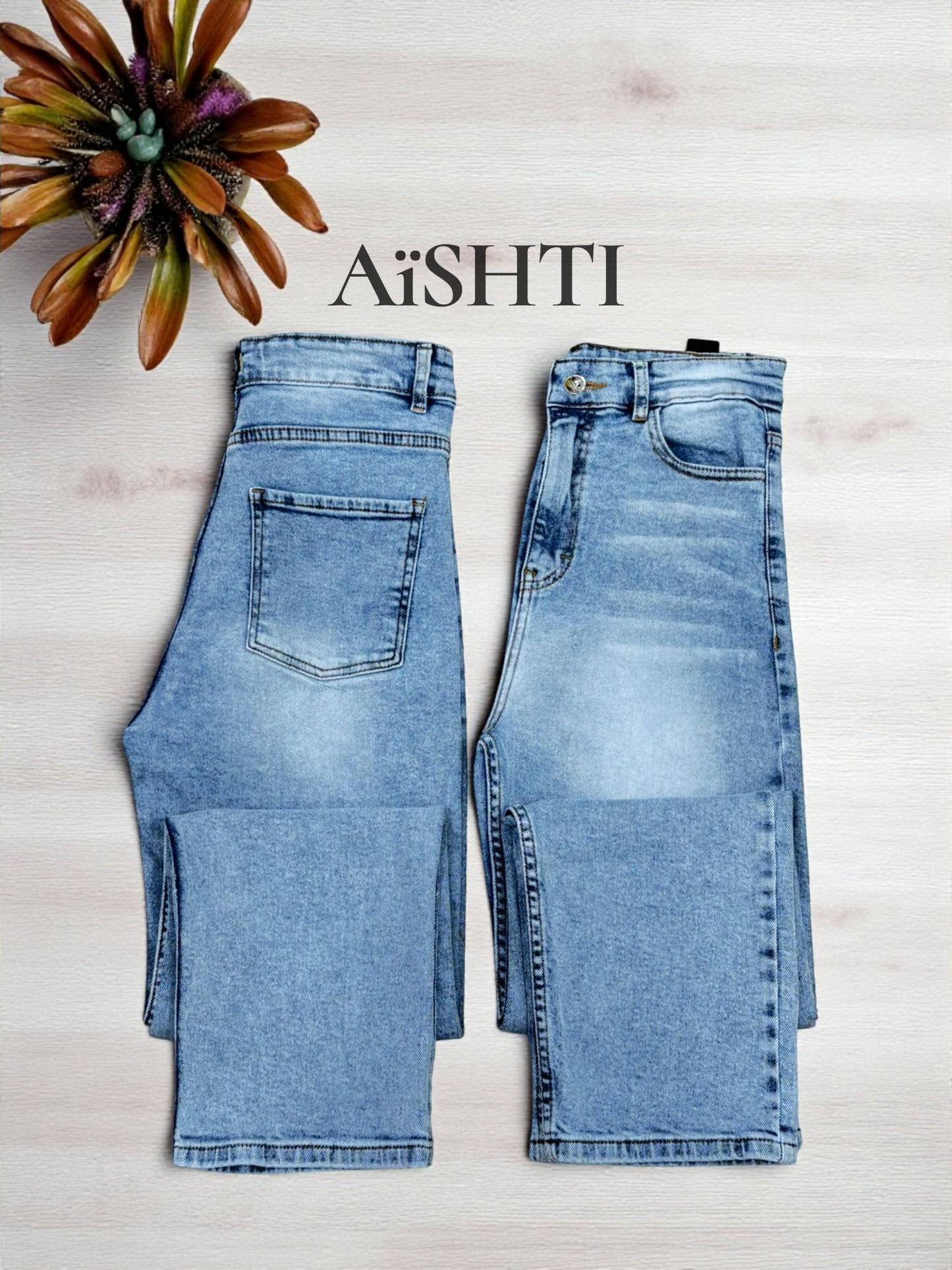 MOM'S JEANS CONFORT / HIELO CON BIGOTE