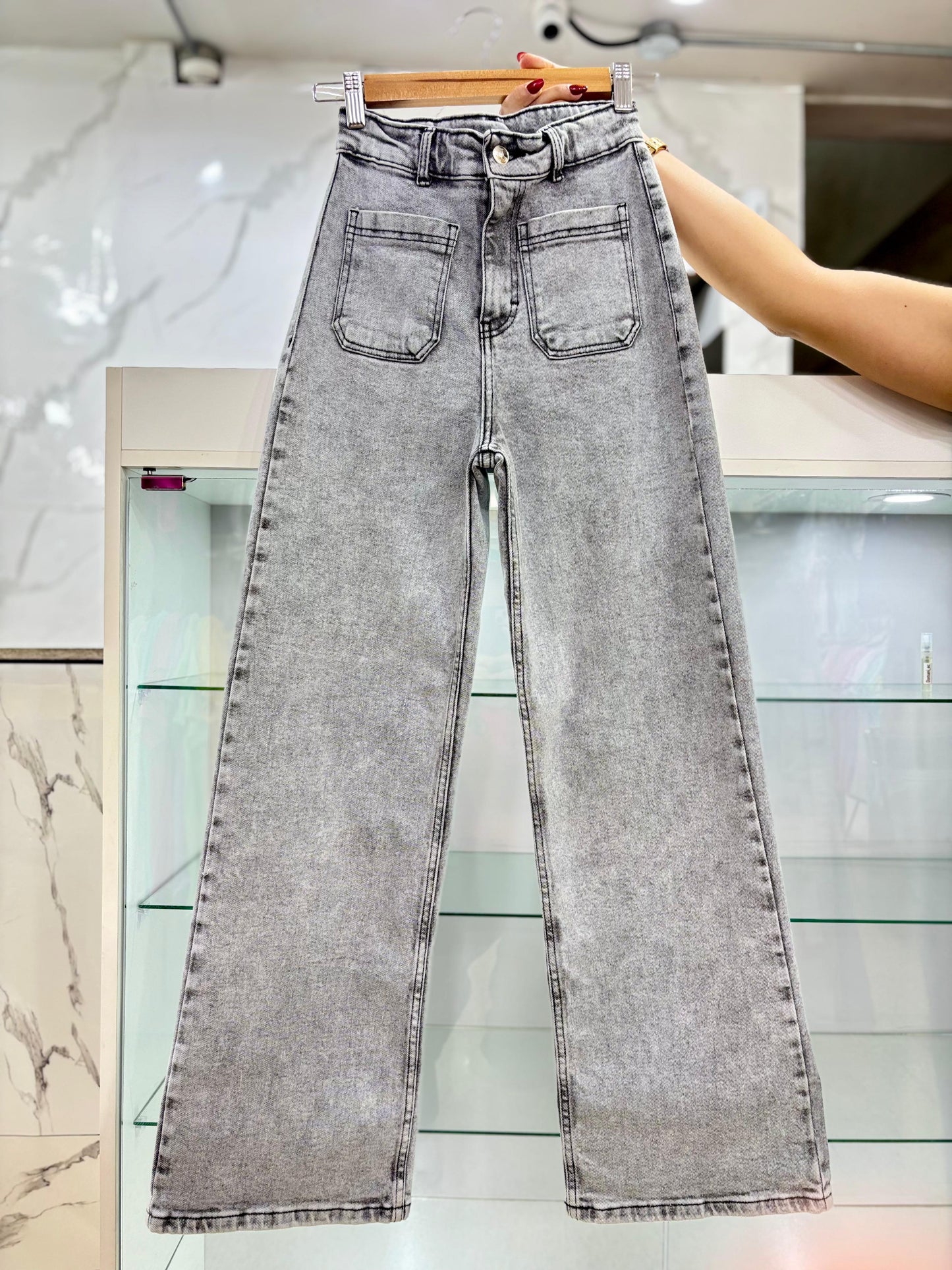 WIDE LEG MANGO / TONO GRIS