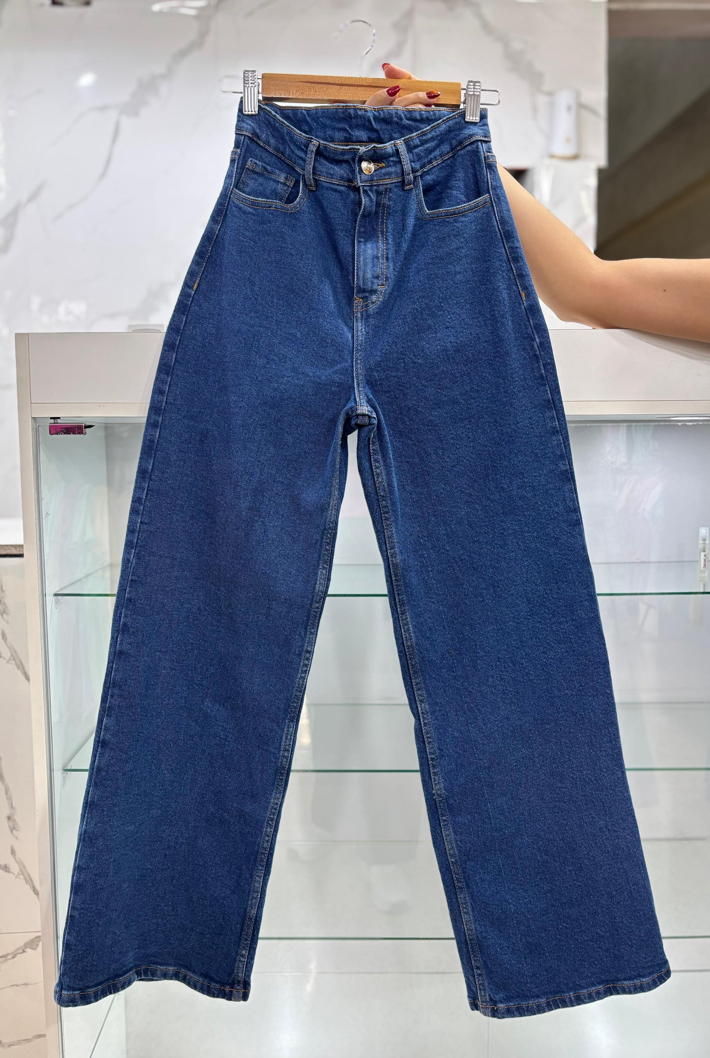 WIDE LEG CONFORT/ TONO AZUL LLANO