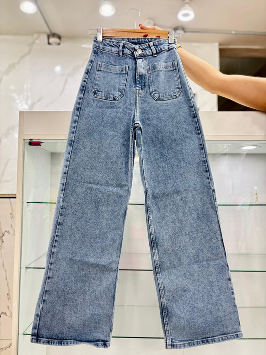 WIDE LEG MANGO / TONO CELESTE DEGRADADO