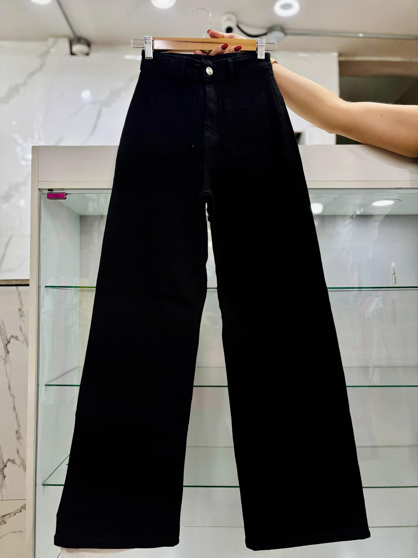 WIDE LEG MANGO/ TONO NEGRO