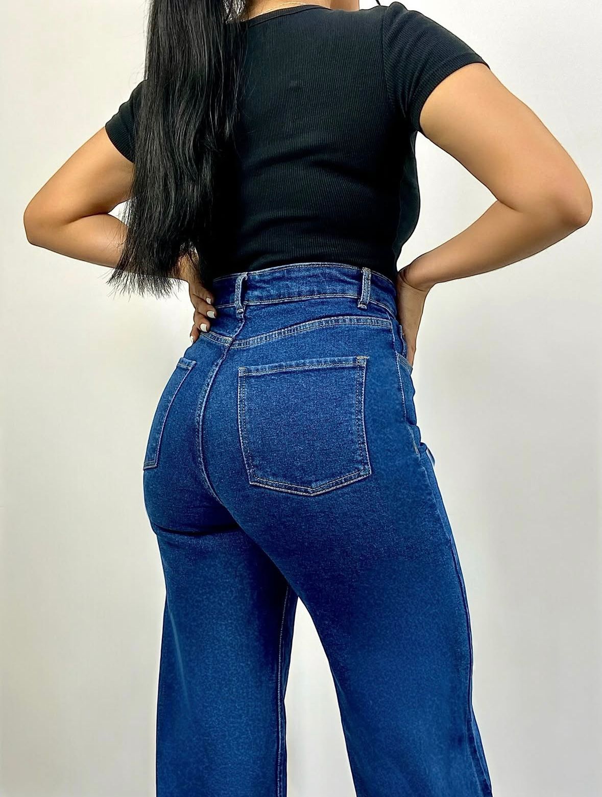 WIDE LEG CONFORT/ TONO AZUL LLANO