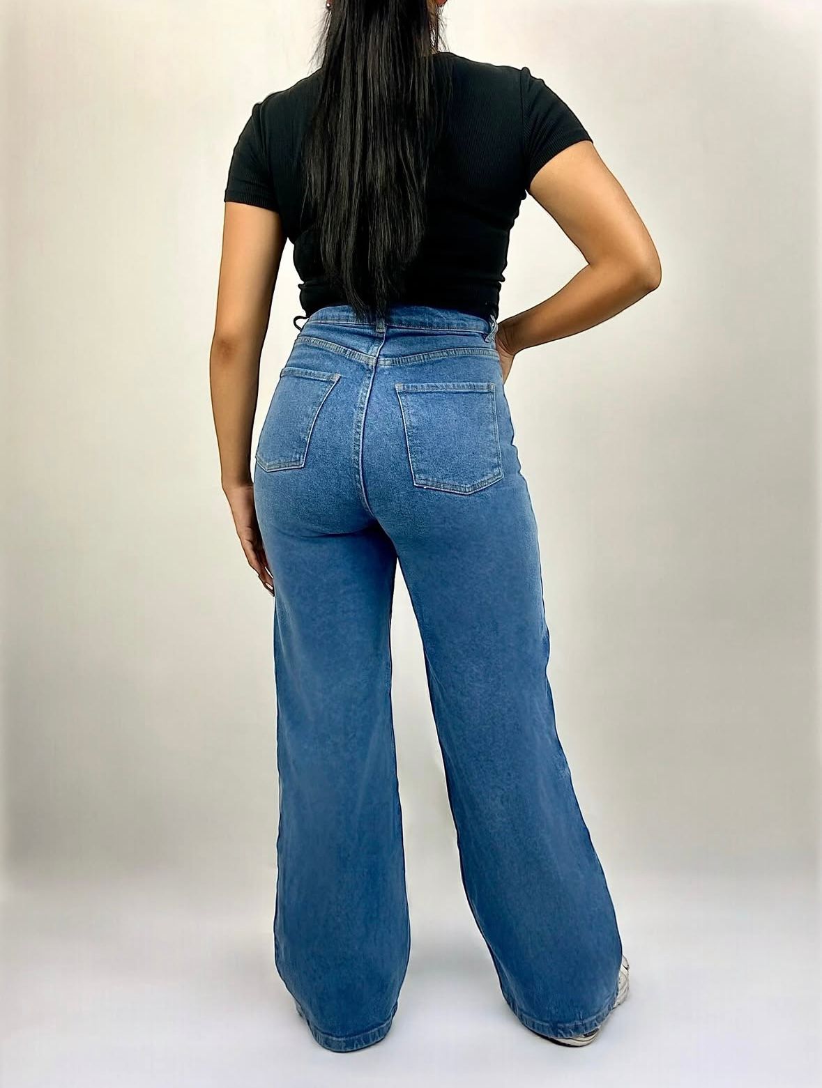 WIDE LEG CONFORT / TONO CELESTE OSCURO